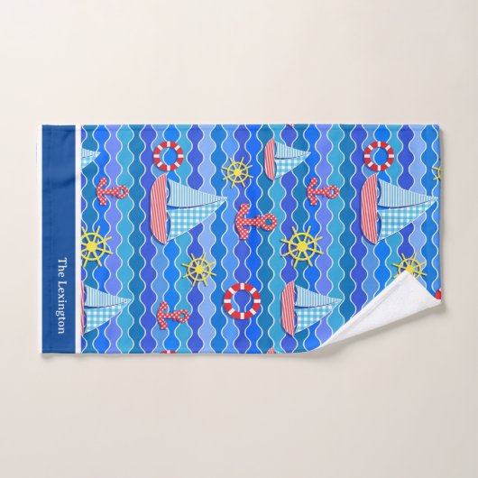 Personaliseer marinesolf bad handdoek (Handdoek)