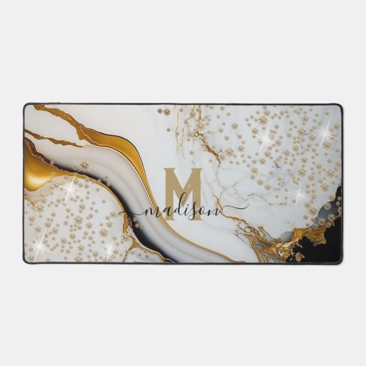 Personaliseer Marmer en Diamanten Bureaumat (Voorkant)