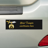 Personaliseer Masonic & Shriners Embleem Bumpersticker (Op auto)