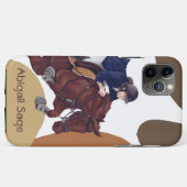Personaliseer Meisje en Paardenspringen Abstract B Case-Mate iPhone Case (Achterkant (horizontaal))