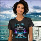 Personaliseer Meisjes Reis Cruise Jaar Bestemming T-shirt