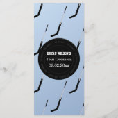 Personaliseer Menukaarten IJshockey thema Menu (Achterkant)