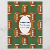 Personaliseer Menukaarten Sport Party football the Menu (Achterkant)