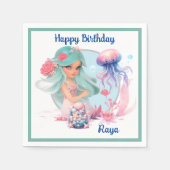 Personaliseer Mermaid Party Servet (Voorkant)