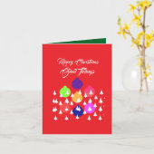 Personaliseer Merry Christmas Glad Tidings Kaart (Gele Bloem)