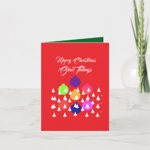 Personaliseer Merry Christmas Glad Tidings Kaart
