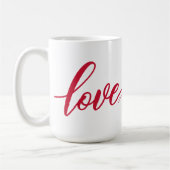 Personaliseer met de hand gelaatsde Love Red Koffiemok (Links)