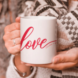 Personaliseer met de hand gelaatsde Love Red Koffiemok