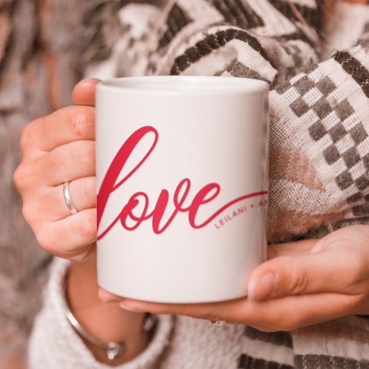Personaliseer met de hand gelaatsde Love Red Koffiemok