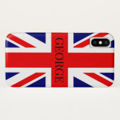 Personaliseer met een naam British National Flag Case-Mate iPhone Case (Achterkant (horizontaal))