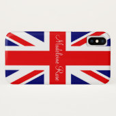 Personaliseer met een naam British National Flag Case-Mate iPhone Case (Achterkant (horizontaal))