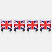 Personaliseer met een naam British National Flag Whisky Glas (Achterkant)