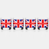 Personaliseer met een naam British National Flag Whisky Glas (Voorkant)