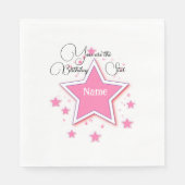 Personaliseer met een naam STAR Paper Servet (Voorkant)