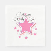 Personaliseer met een naam STAR Paper Servet (Voorkant)