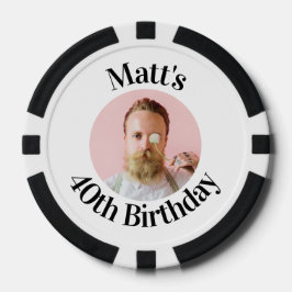Personaliseer met elke leeftijd aangepaste verjaar poker chips