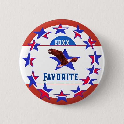 Personaliseer Met Favoriete Kandidaat - Stemmen Ronde Button 5,7 Cm (Voorkant)