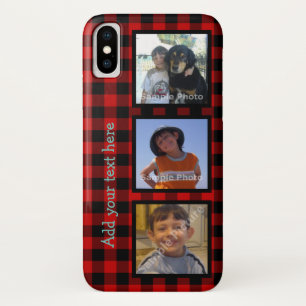 Personaliseer met foto's en houthakkersplaid Case-Mate iPhone case