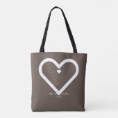 Personaliseer met je naam en stad ♥ Espresso Tote Bag (Achterkant)