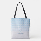 Personaliseer met je naam en stad ♥ Love Drops ♥ Tote Bag (Achterkant)