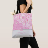 Personaliseer met je naam en stad ♥Sakura Bloem Tote Bag (Dichtbij)