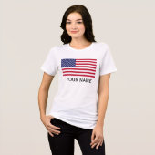 Personaliseer met je naam Nederland Tri-Blend Shirt (Voorkant volledig)
