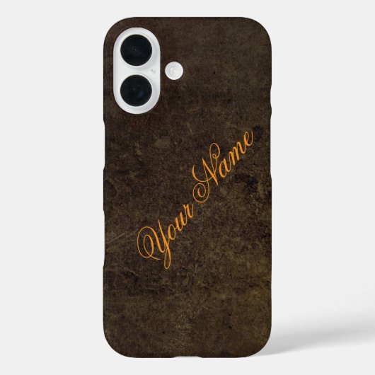 Personaliseer met Jouw naam Dark Rustic Case-Mate iPhone Case (Achterkant)