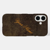 Personaliseer met Jouw naam Dark Rustic Case-Mate iPhone Case (Achterkant (horizontaal))