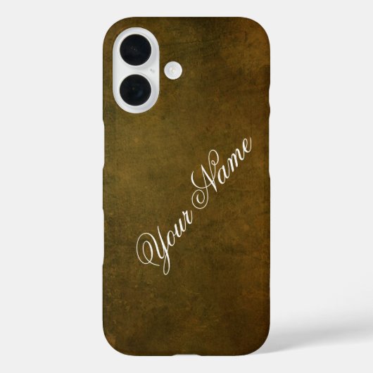 Personaliseer met Jouw naam Rustic Brown Case-Mate iPhone Case (Achterkant)
