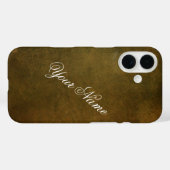 Personaliseer met Jouw naam Rustic Brown Case-Mate iPhone Case (Achterkant (horizontaal))