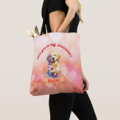 Personaliseer met naam en datum Valentijnsdag Tote Bag (Dichtbij)