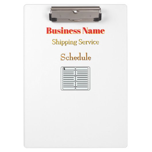 Personaliseer met naam Verzendservice Wit Klembord (Voorkant)