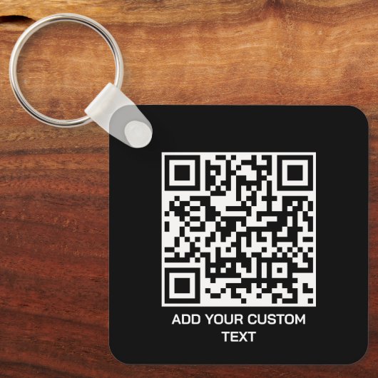 Personaliseer met QR Code voor een Modern Touch Sleutelhanger (Voorkant)