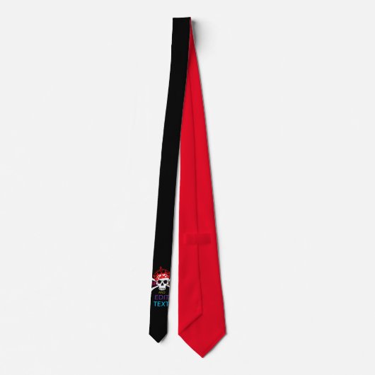 Personaliseer met Tekst Kalm beenderen schedel hou Stropdas (Achterkant)