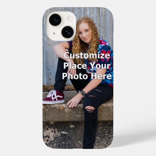 Personaliseer met uw Foto Hoesje-Mate iPhone Case (Achterkant)