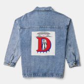 Personaliseer met uw Initiaal Lady Afbeelding Denim Jacket (Achterkant)