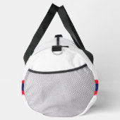 Personaliseer met uw Initiaal Red Stripe White Plunjezak (Rechts)