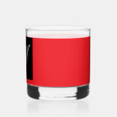 Personaliseer met uw Initiaal rood Whisky Glas (Links)