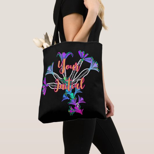 Personaliseer met uw initiaal tote bag (Dichtbij)