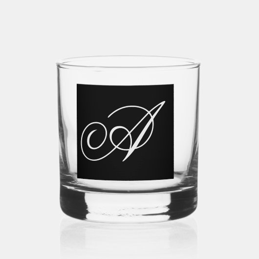 Personaliseer met uw Initiaal Whisky Glas (Voorkant)