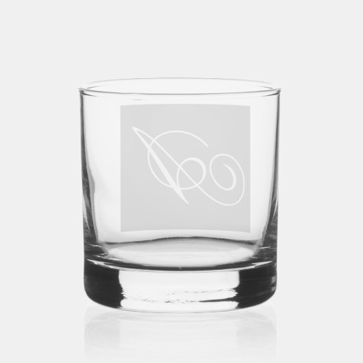Personaliseer met uw Initiaal Whisky Glas (Achterkant)