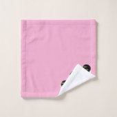 Personaliseer met uw Initialen Offset Pink Fun Bad Handdoek (Wasdoekje)