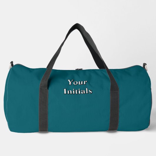 Personaliseer met uw initialen Turquoise Plunjezak (Voorkant)