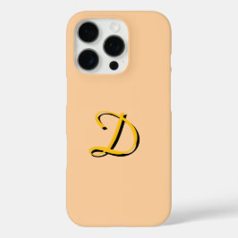 Personaliseer met uw Monogram Peach iPhone 16 Pro Hoesje