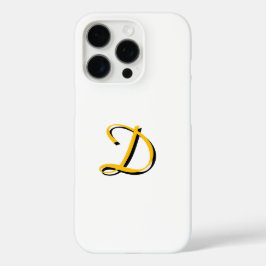 Personaliseer met uw monogram wit iPhone 16 pro hoesje