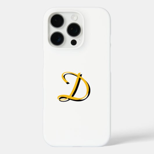 Personaliseer met uw monogram wit Case-Mate iPhone case (Achterkant)
