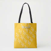Personaliseer Met Uw Naam Geel Tote Bag (Voorkant)