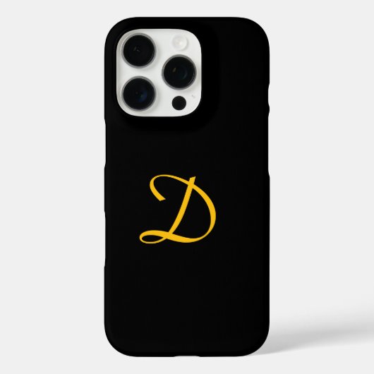 Personaliseer met uw zwart monogram Case-Mate iPhone case (Achterkant)