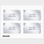 Personaliseer Metallic Silver look Modern Sjabloon Rechthoekige Sticker (Vel)
