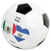 Personaliseer Mexicaanse Salvadoriaanse vlaggenhar Voetbal (Drie kwart)